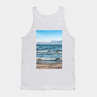 Winter Okanagan Lake and Mountains View Tank Top